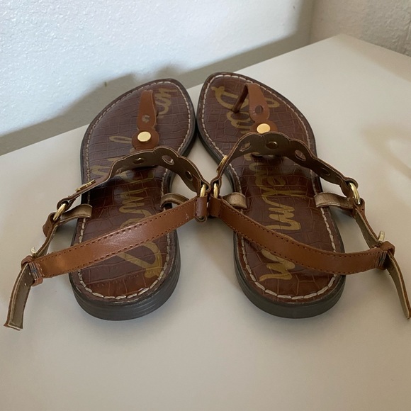 Sam Edelman tan hilly flat thong sandals size 7.5 - Picture 3 of 5